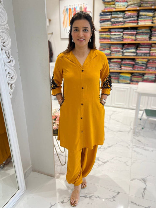 Mustard Yellow Co-ords Set for Women