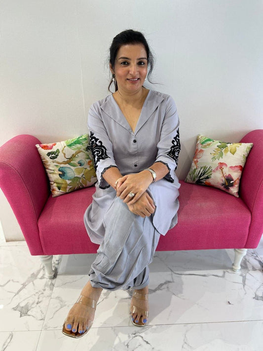 Elegant Grey Co-ords Set for Women