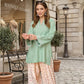 Green and White Farshi Set