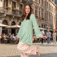 Green and White Farshi Set