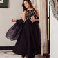 Shadow Black Embroidered Cotton Suit Set