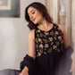 Shadow Black Embroidered Cotton Suit Set