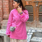 Pink Bloom Cotton Kurta with Printed Pants Set