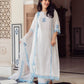 Vista White Embroidered White Kurta Dora Kurti Set