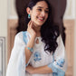 Vista White Embroidered White Kurta Dora Kurti Set