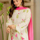 Iovry Pink Floral Printed Regular Pure Cotton Farshi Suit Set