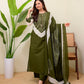 Green Printed Kurta Pant Dupatta Set