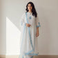 White Embroidered Kurta Pant Dupatta Set