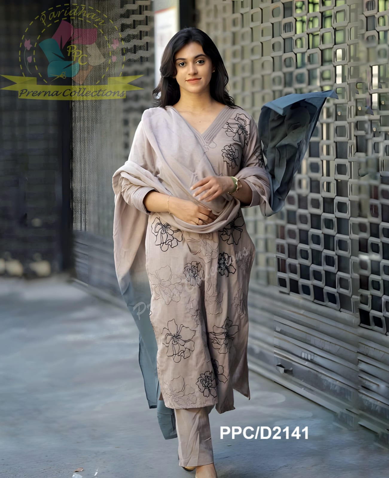 Elegant Floral Printed Kurta Set with Dupatta