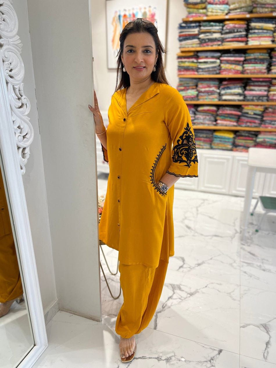Mustard Yellow Co-ords Set for Women