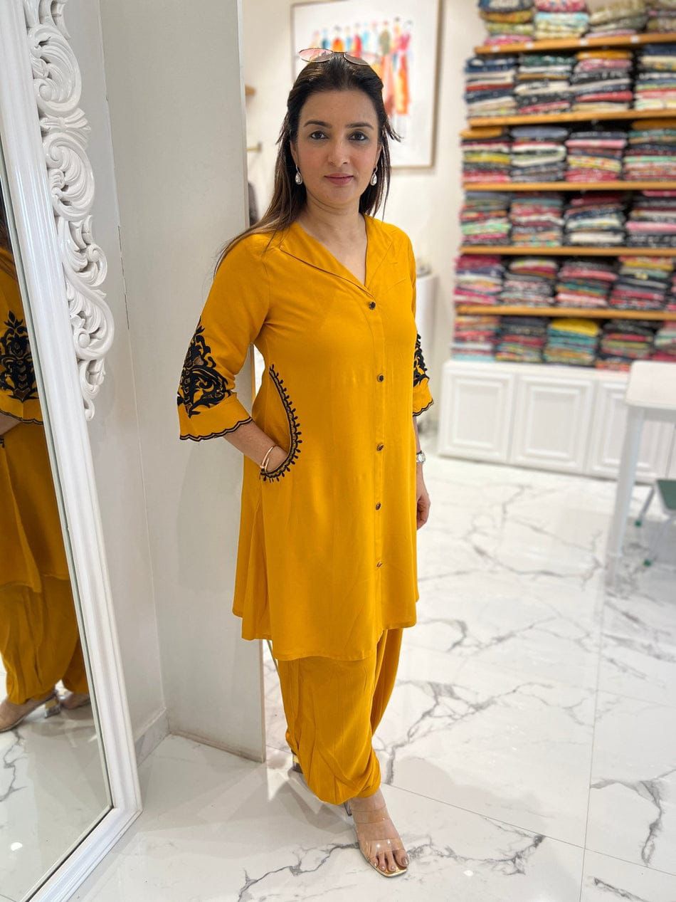Mustard Yellow Co-ords Set for Women