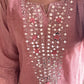 Dusty Pink Mirror Work Co-ords Set for Women