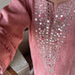 Dusty Pink Mirror Work Co-ords Set for Women