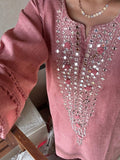 Dusty Pink Mirror Work Co-ords Set