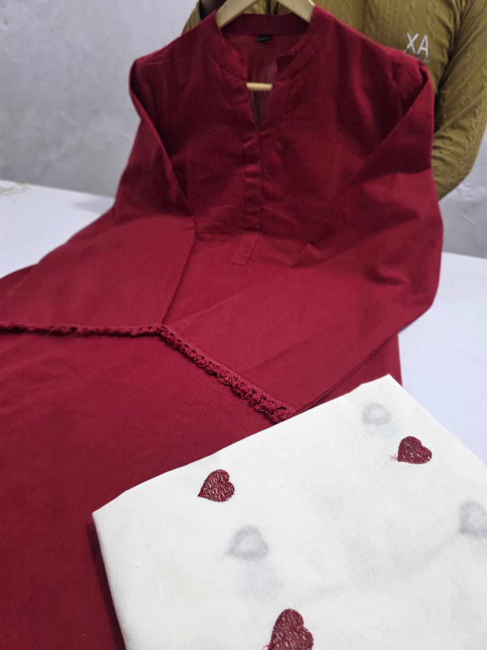 Red Rang Elegant Red Kurta Dupatta Set β Jaipur Rang