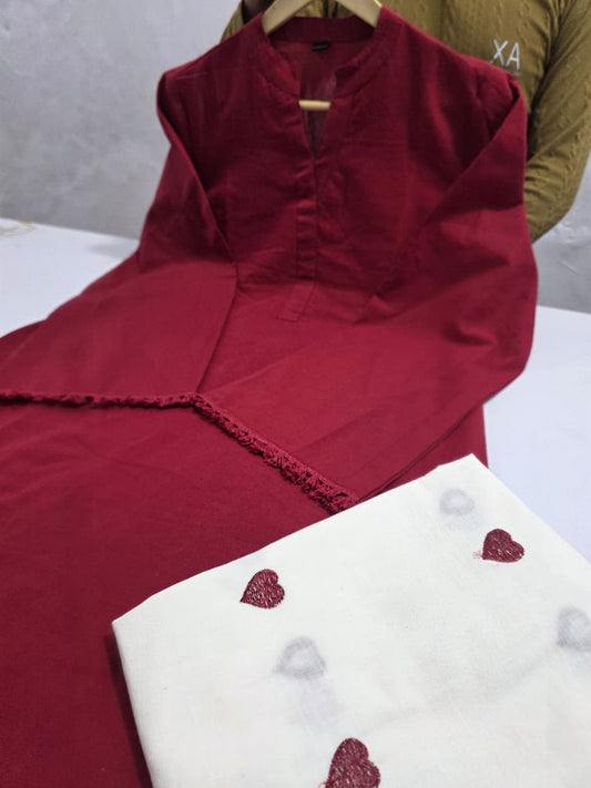 Elegant Red Kurta Dupatta Set