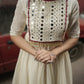 Women Cream Anarkali Kurta Set