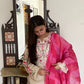 Jaipur Rang Premium White Floral Embroidered Cotton Kurta Pant Set with Dupatta