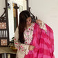 Jaipur Rang Premium White Floral Embroidered Cotton Kurta Pant Set with Dupatta