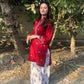 Premium Red Ethnic Kurta Set for Women