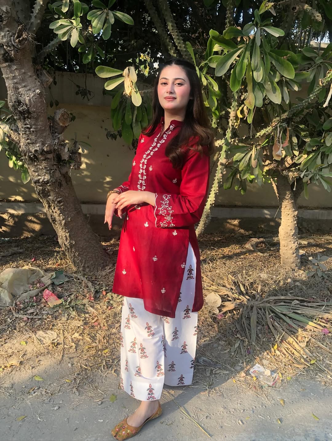Premium Red Ethnic Kurta Set for Women