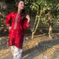 Premium Red Ethnic Kurta Set for Women