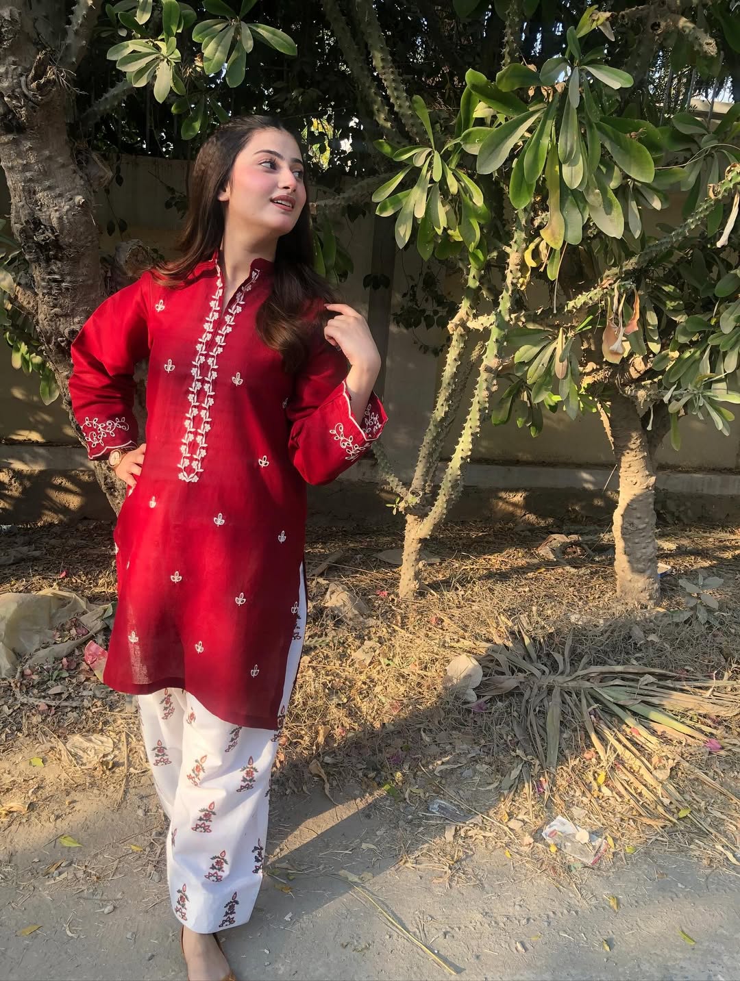 Premium Red Ethnic Kurta Set for Women