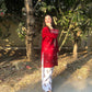 Premium Red Ethnic Kurta Set for Women