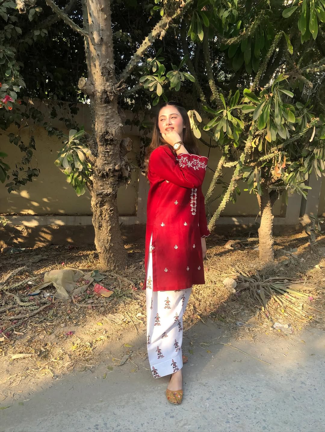 Premium Red Ethnic Kurta Set for Women