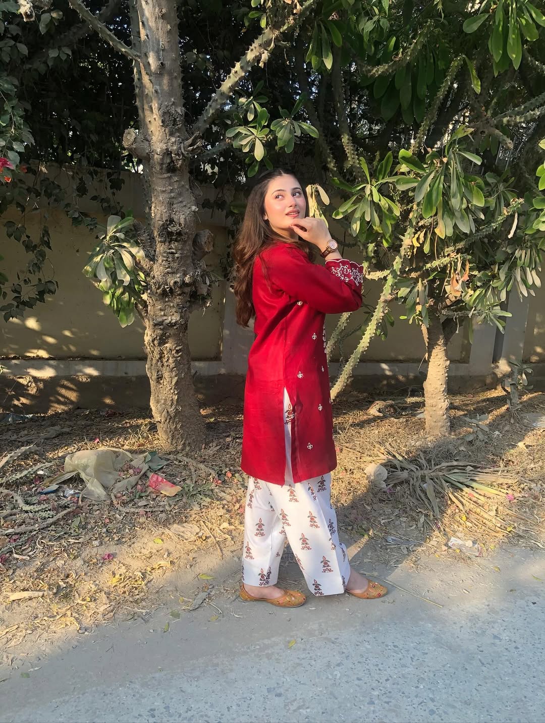 Premium Red Ethnic Kurta Set for Women