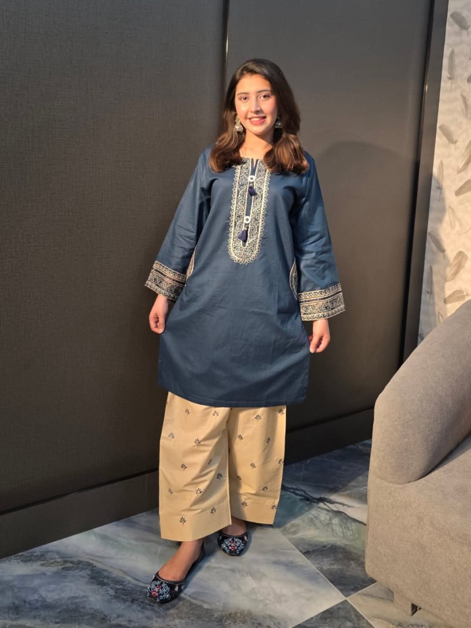 Premium Blue Ethnic Kurta Set for Women