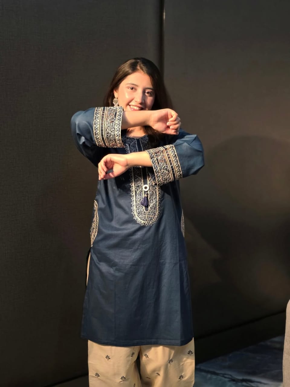 Premium Blue Ethnic Kurta Set for Women