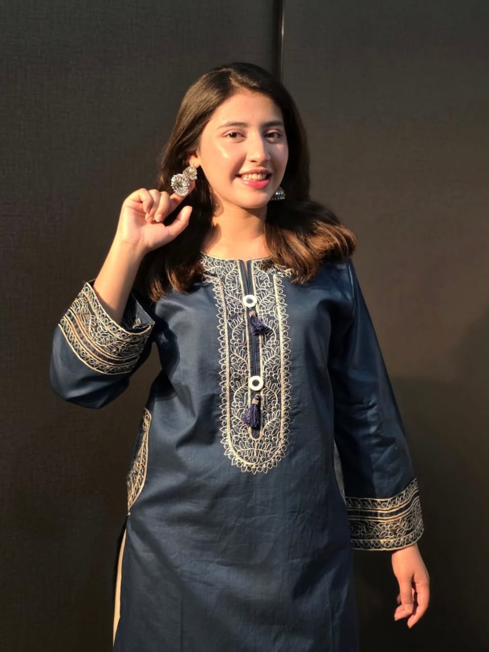 Premium Blue Ethnic Kurta Set for Women