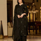 Jaipur Rang Black Embroidered Cotton Suit Set