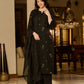 Jaipur Rang Black Embroidered Cotton Suit Set