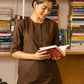 Women's Coffee Brown Cotton-Linen Co-ord Set