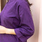 Deep Purple Casual Kurta Set with Pockets for Women