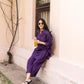 Deep Purple Casual Kurta Set with Pockets for Women