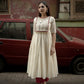 Women Cream Anarkali Kurta Set