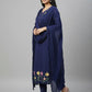 Women Navy Blue Kurta Pant Set – Elegant Ethnic Wear | Jaipur Rang
