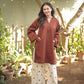 Women Solid Kurta with Printed Set