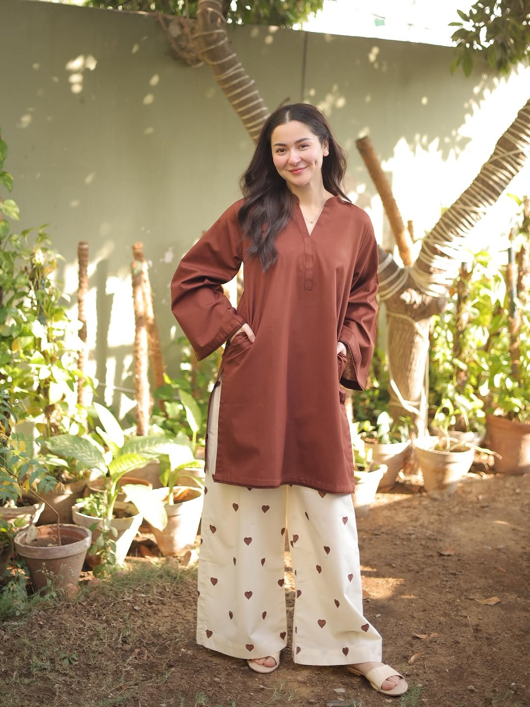 Women Solid Kurta with Printed Set