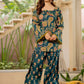 Women Flower Printed Regular Pure Cotton Kurta With Farshi Suit Set