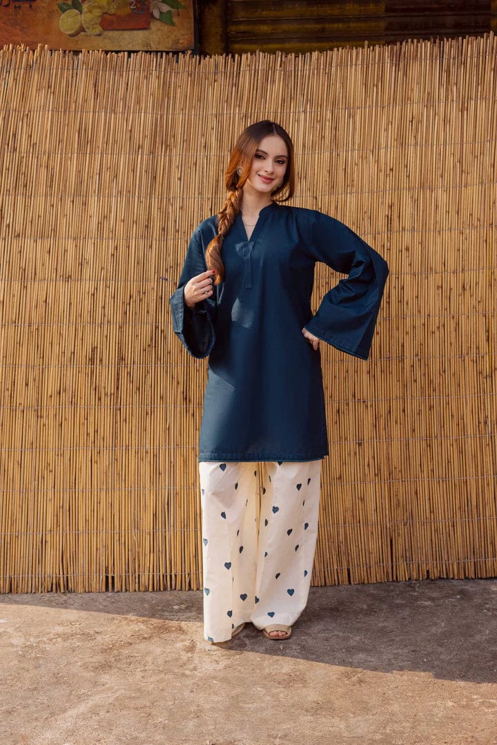 Women Solid Kurta with Printed Set