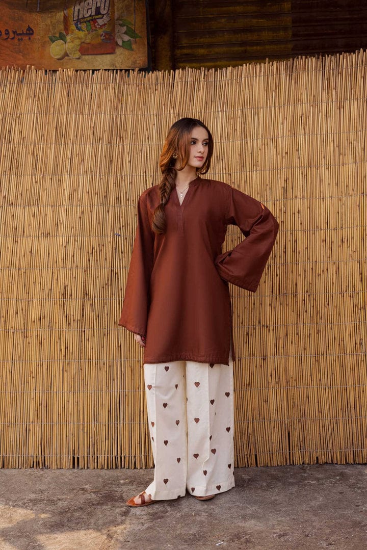 Women Solid Kurta with Printed Set