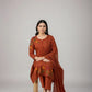 Women Rust Orange Kurta Pant Set – Elegant Printed Ethnic Wear | Jaipur Rang