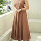 Premium Solid Sleeveless Long Gown Dress for Women