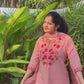 Jaipur Rang Premium Pink Embroidered Cotton Kurta Pant Set with Dupatta